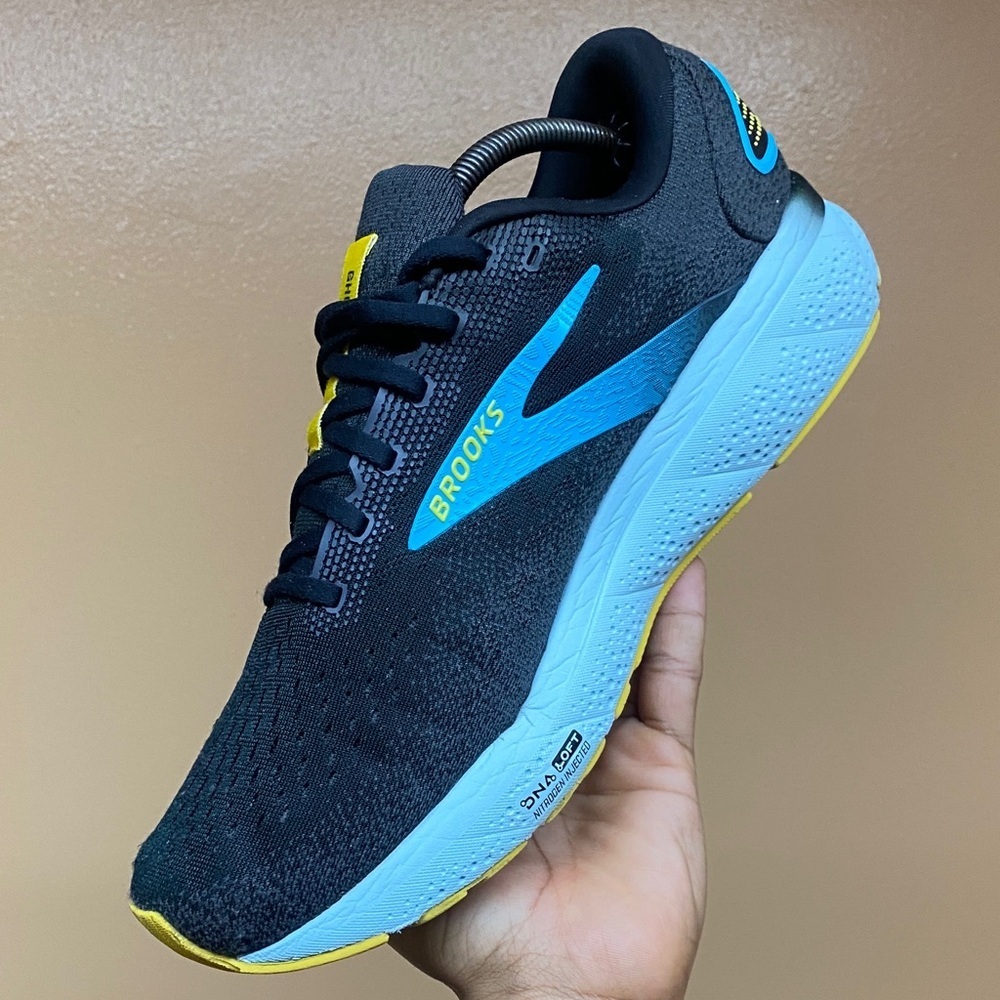 Brooks Ghost 16 Mens Running Sneakers “Black/Forged Iron/Blue” Size 12 Wide - Picture 9 of 16